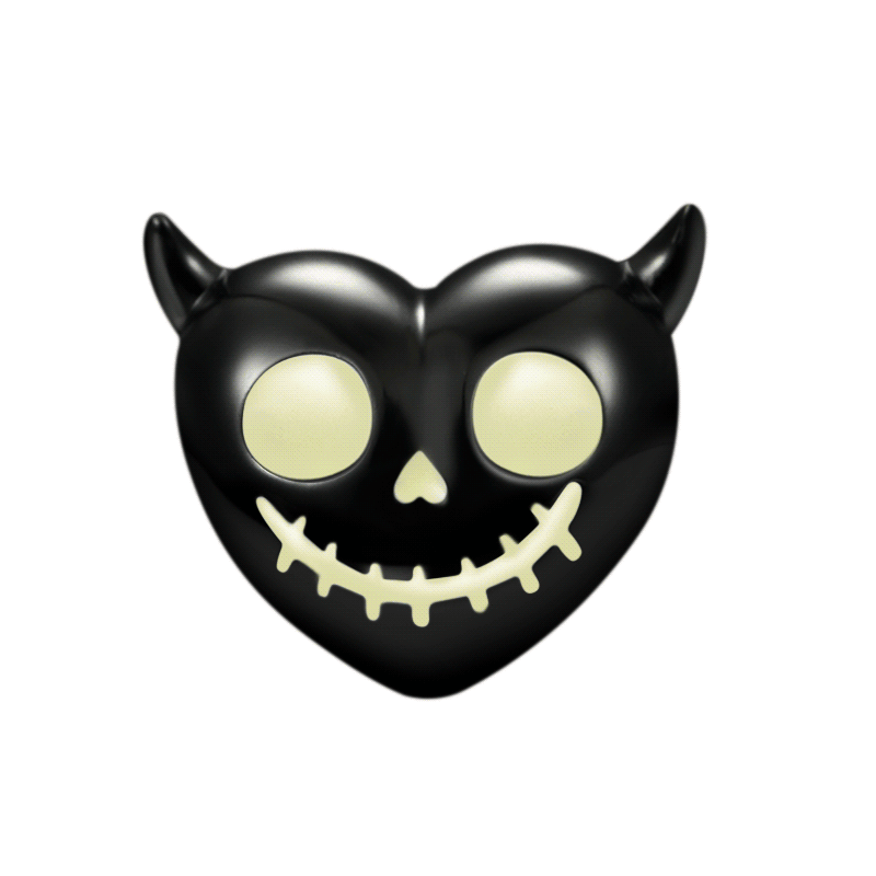 Luminous Devils Heart Skull