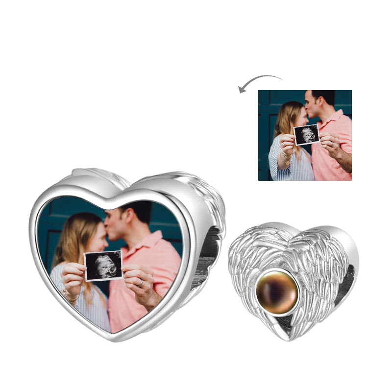Angel Wings Mood Photo Charm