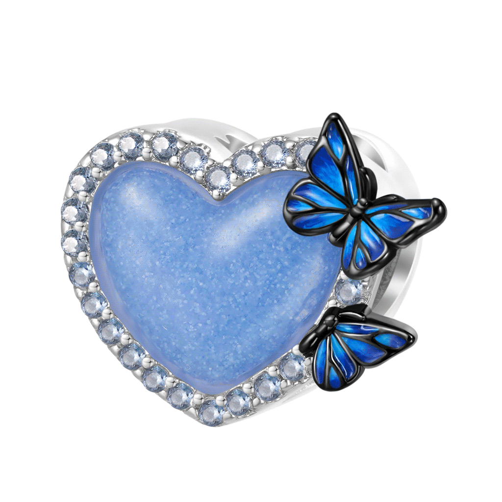 Heart Butterfly Charm