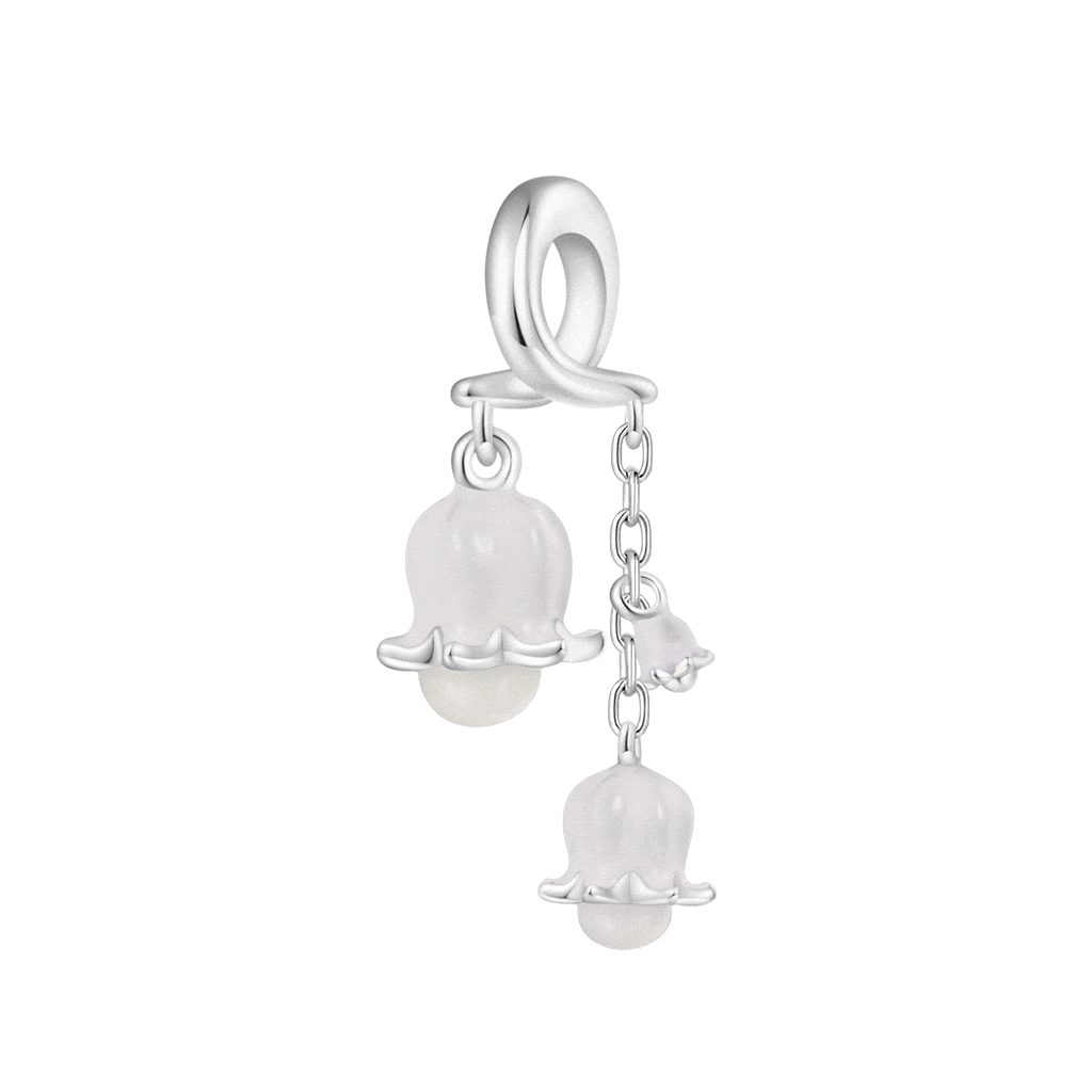 Blooming Lily of the Valley Charm