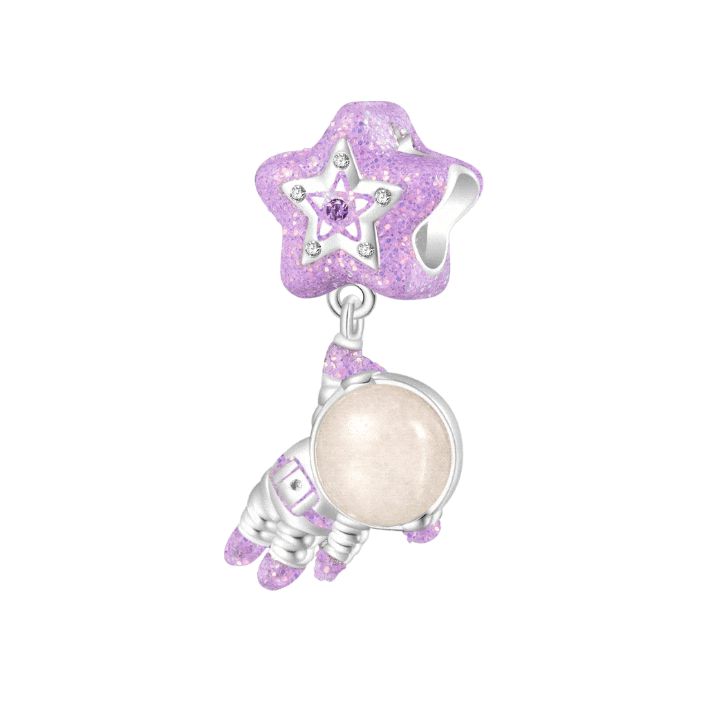 Astronaut Star Charm