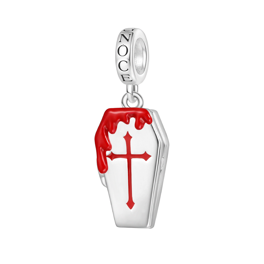 Bleeding Coffin Halloween Pendant
