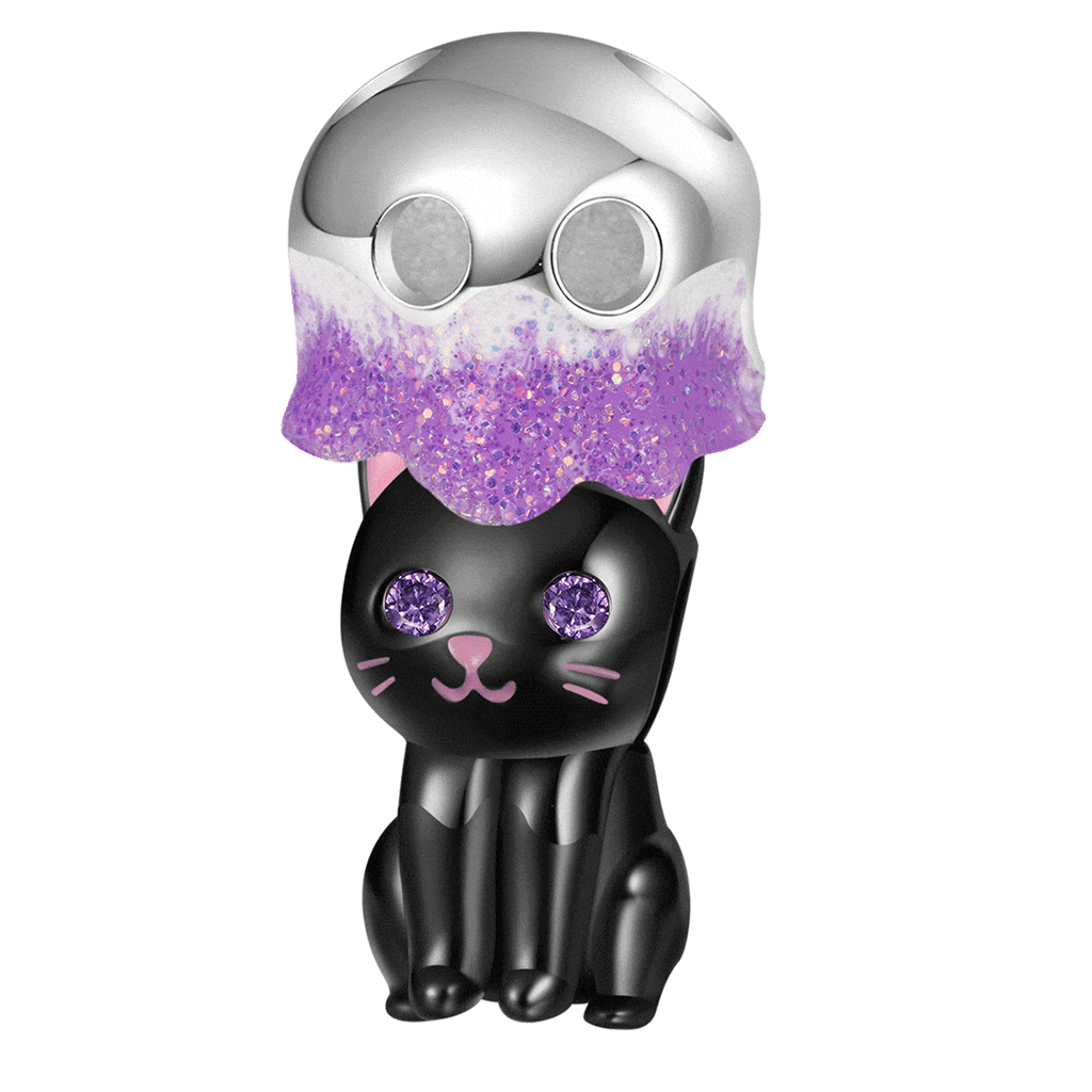 Double-layer Black Cat Charm
