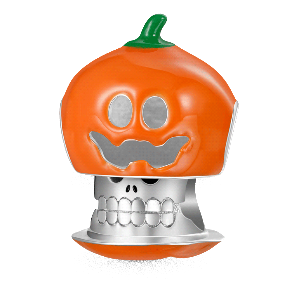 Double-layer Skull Pumpkin Charm