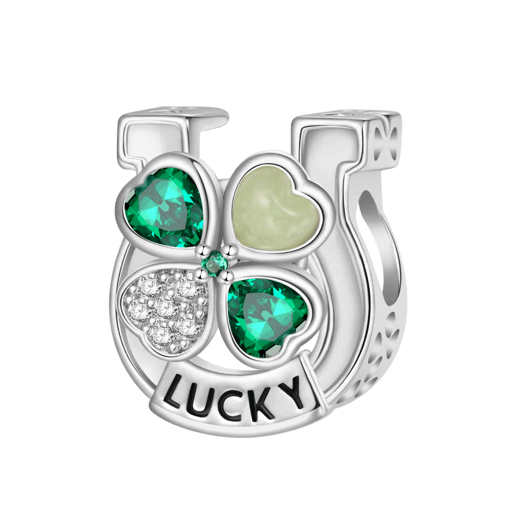 Rotating Four Leaf Clover Charm