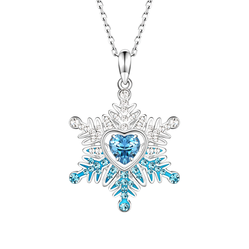Blue Snowflake Necklace