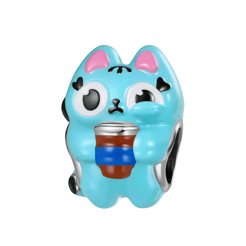 Overcaffeinated Blu Cat Charm