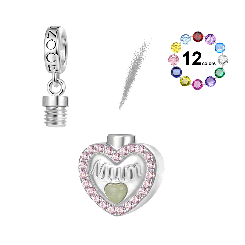Mum Heart Memorial Urn Ashes Pendant