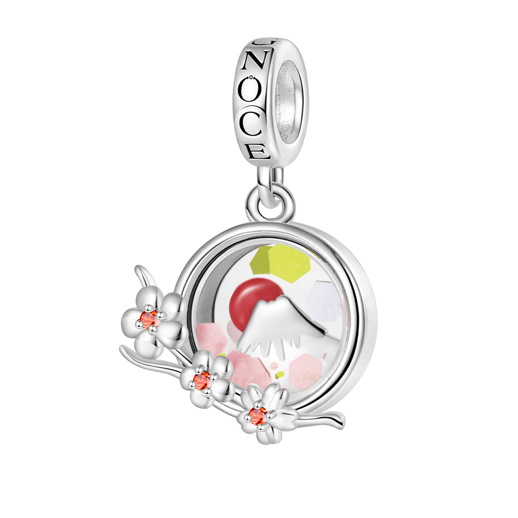 Cherry Mount Fuji Quicksand Pendant