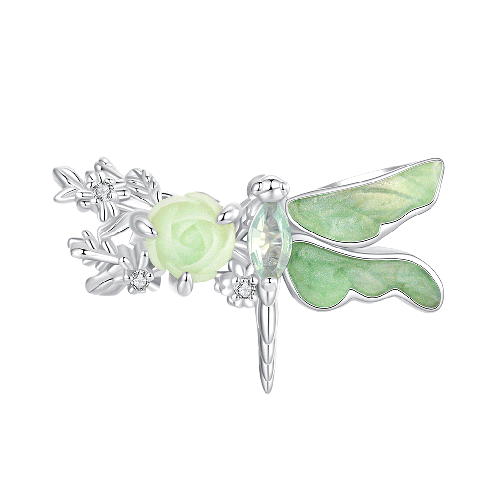Spring Green Dragonfly Charm