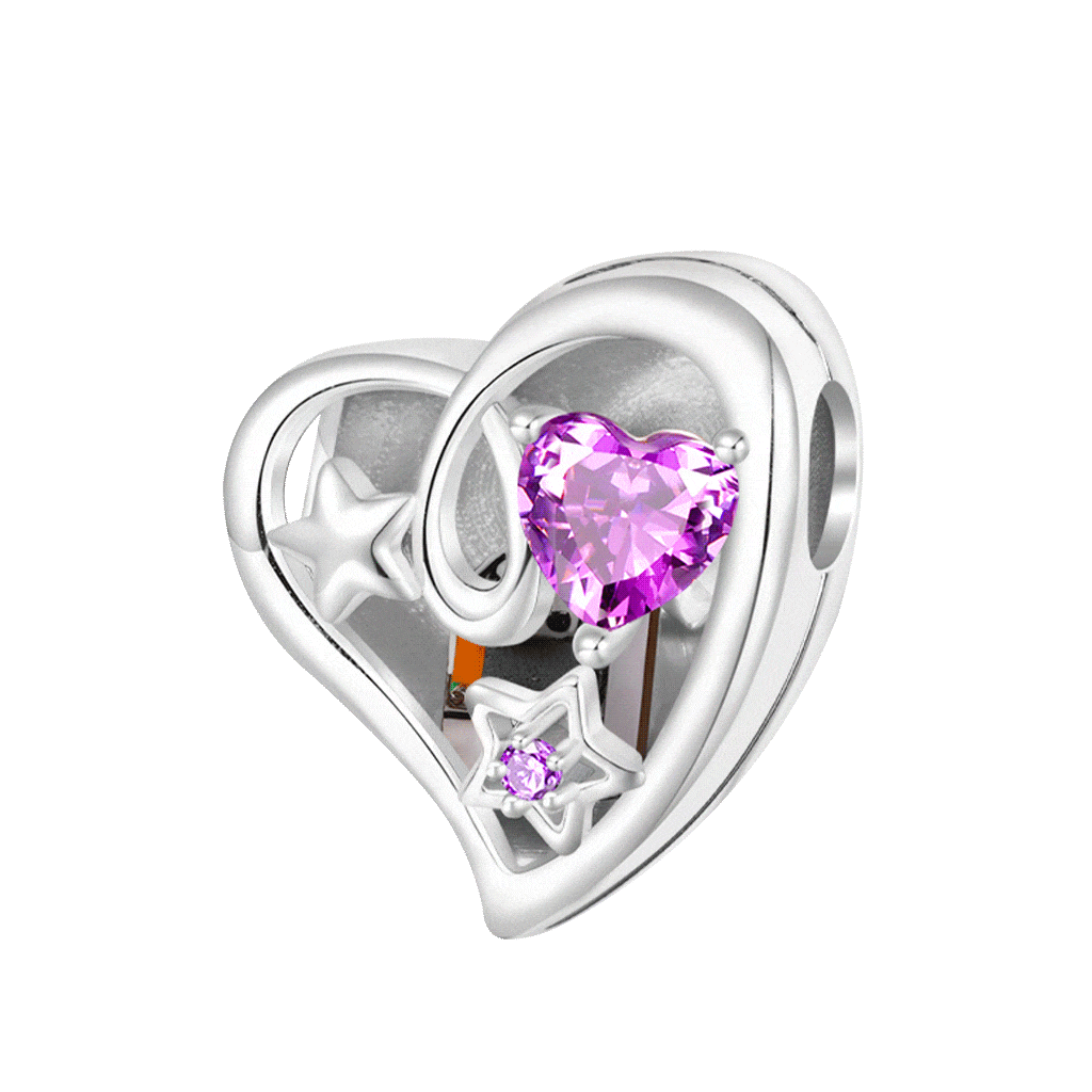 Magic Light-up Pink Heart Charm