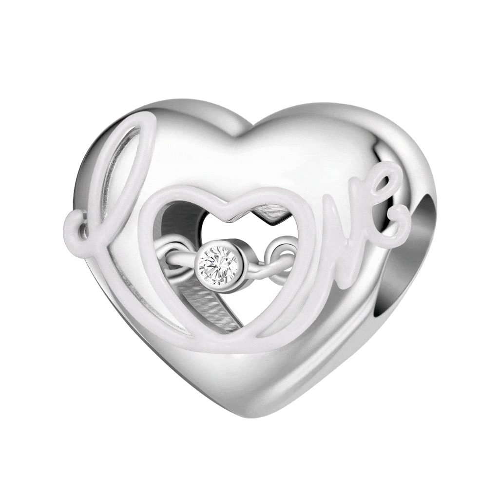 Beating Heart Birthstone Charm