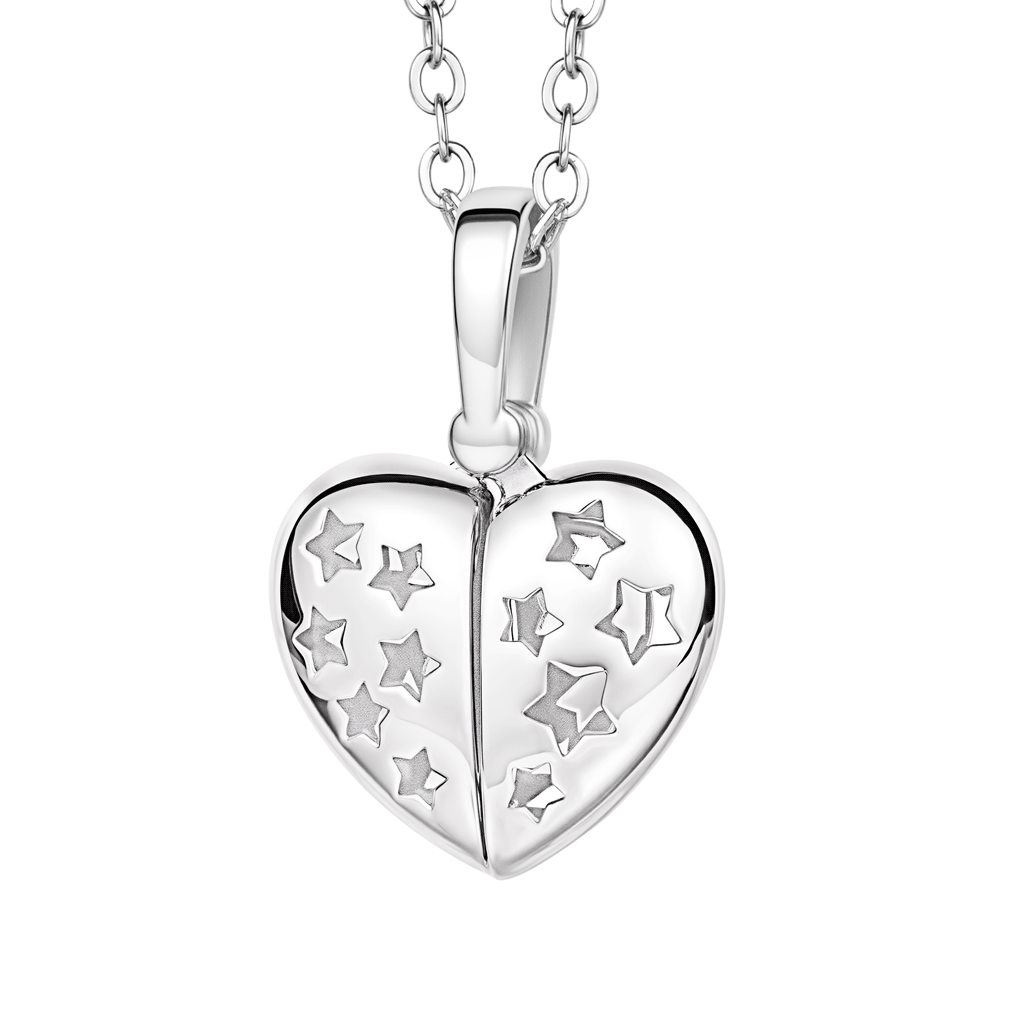 Star Wings Heart Locket Necklace