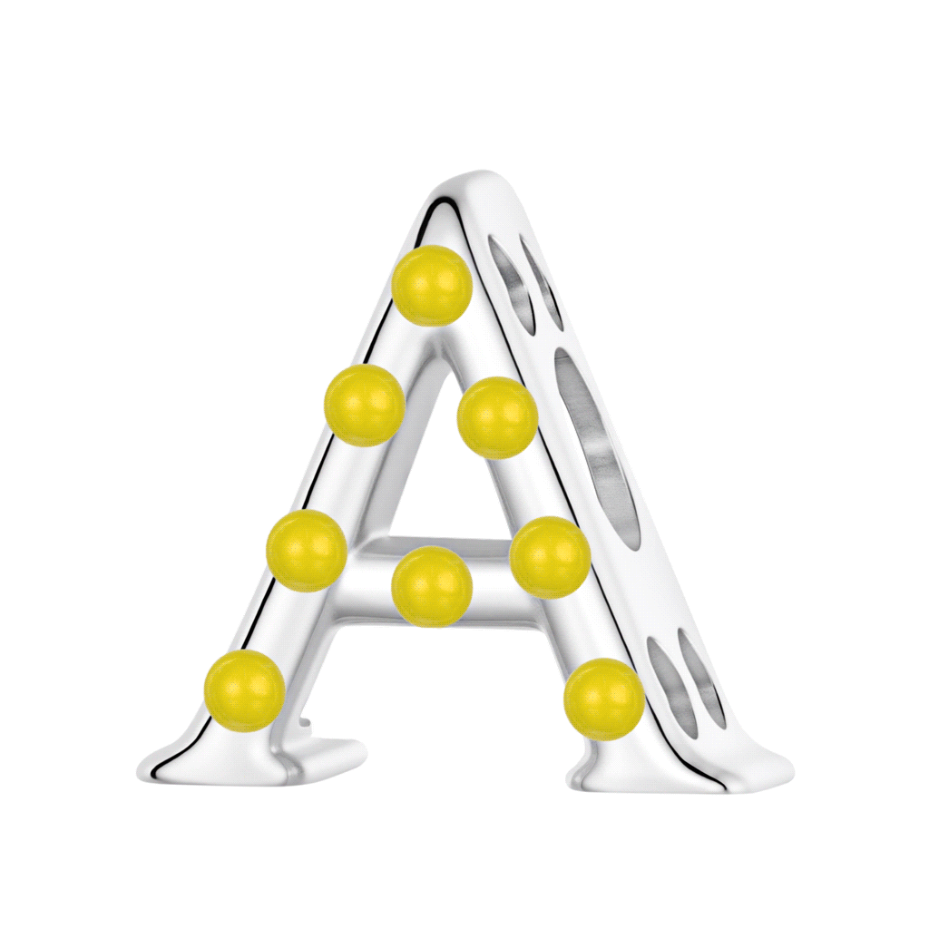 Glow-in-the-Dark Letter Charm