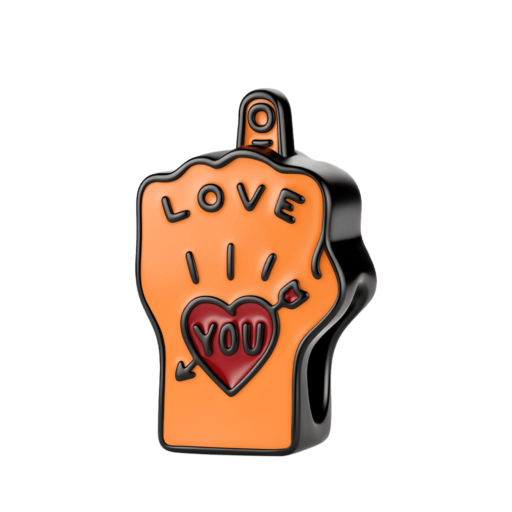 Middle Finger Gesture "LOVE YOU" Charm