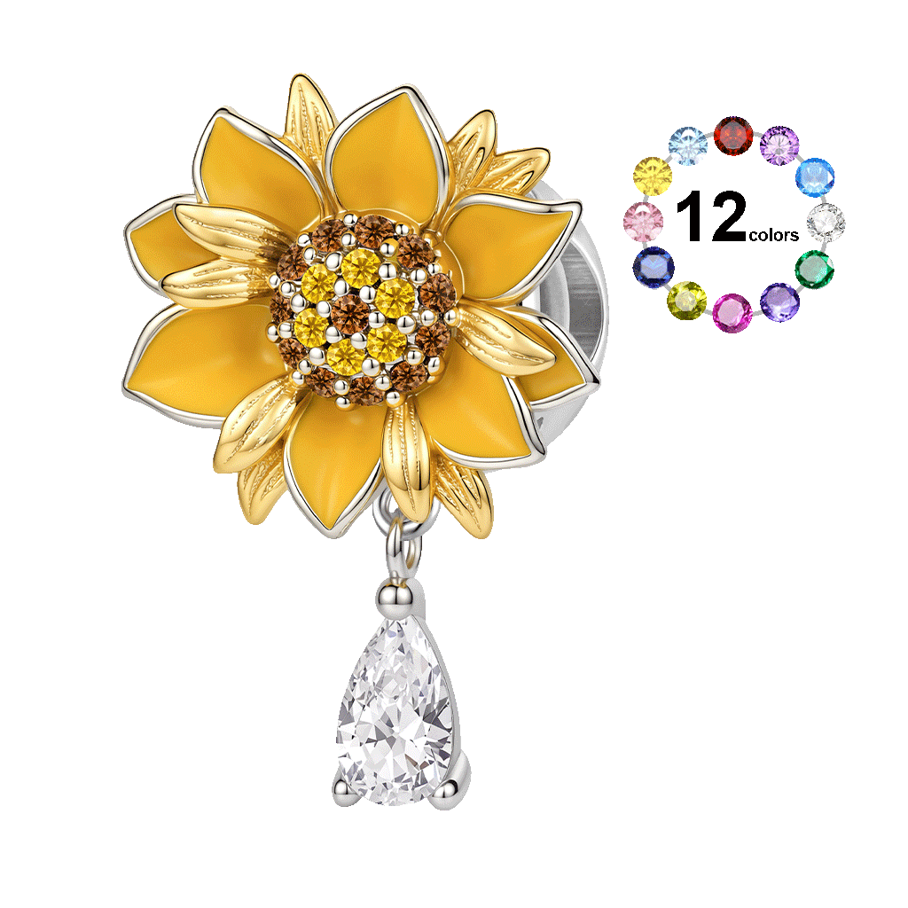 Rotatable Sunflower Charm