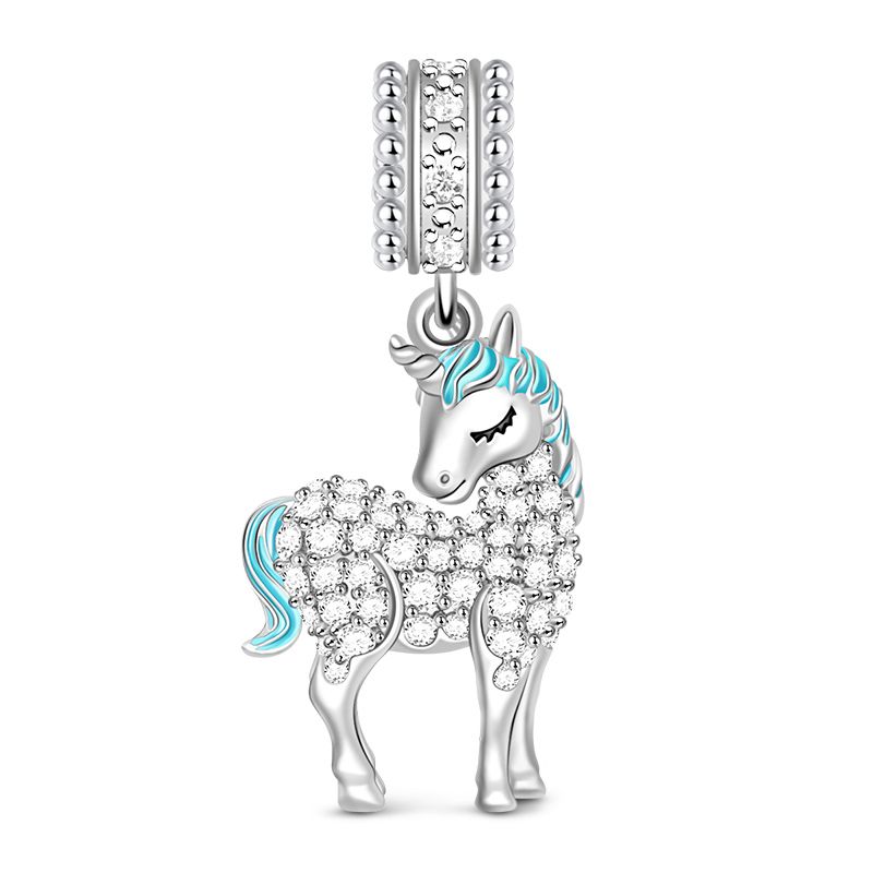 Blue Unicorn Pendant