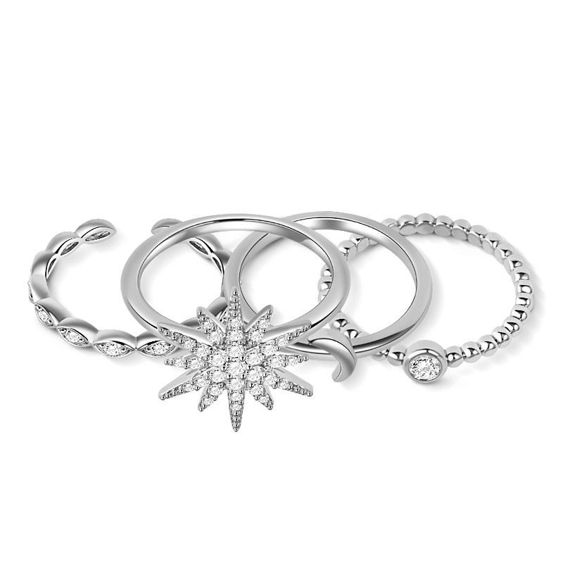 Star Moon Stackable Ring