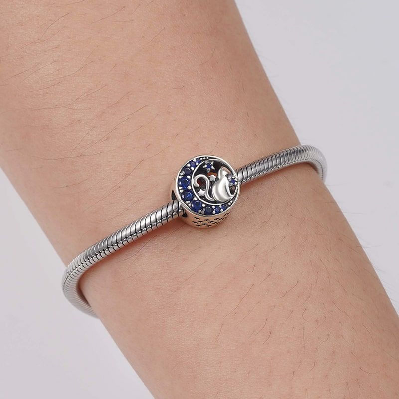 Cat on Moon Charm