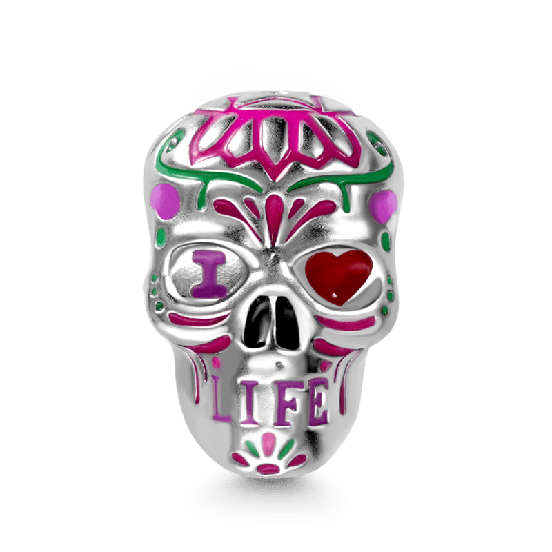 Flower Skull Charm