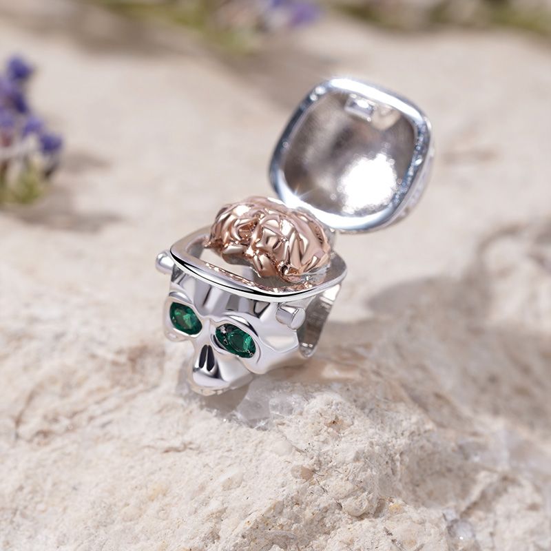 Openable Brain Skull Charm