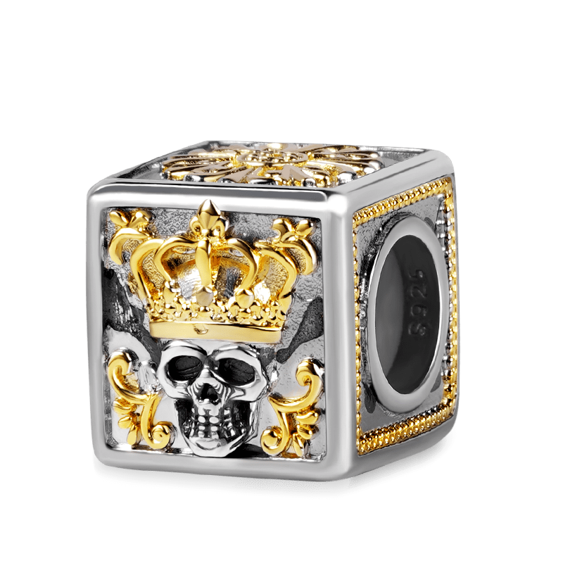 King Skull Charm Bracelet
