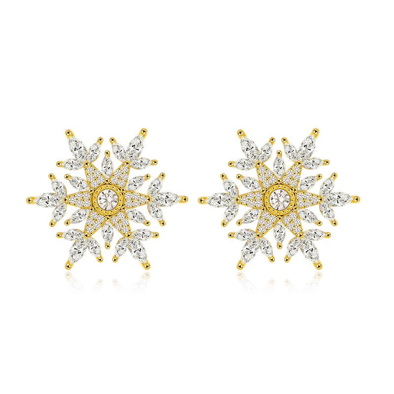 Snowflake Stud Earrings