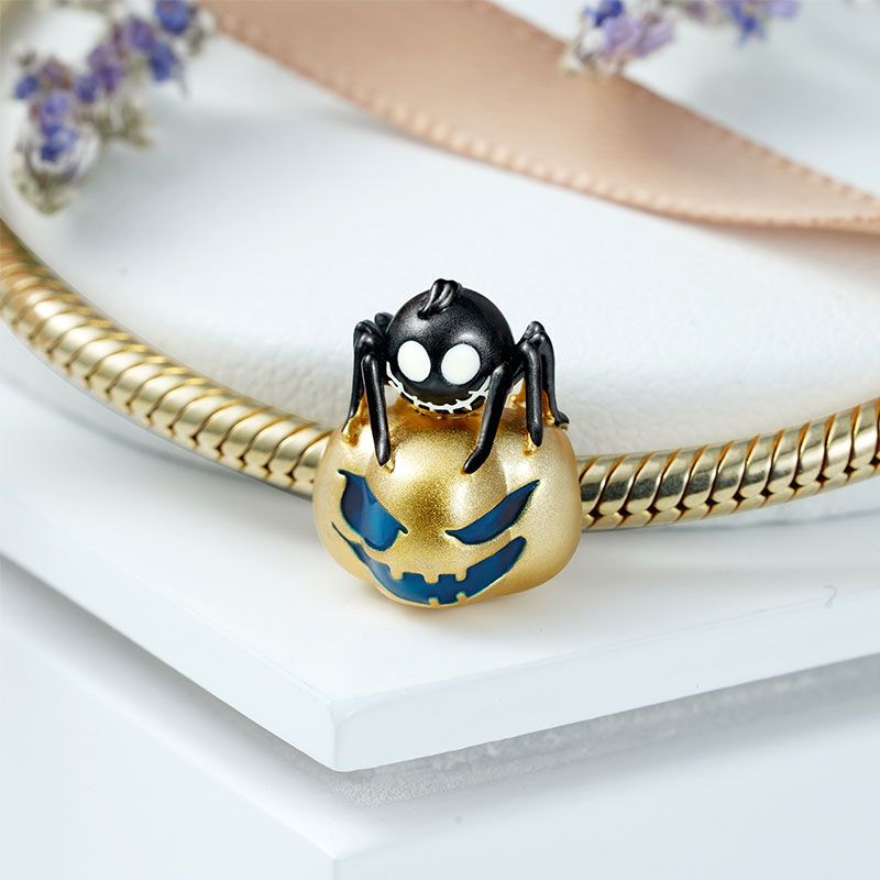 Spider & Skull Pumpkin Charm