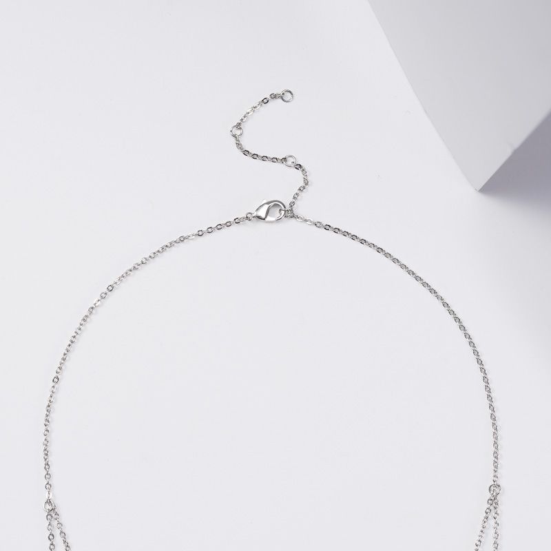 Pear-cut & Tulip Flower Necklace