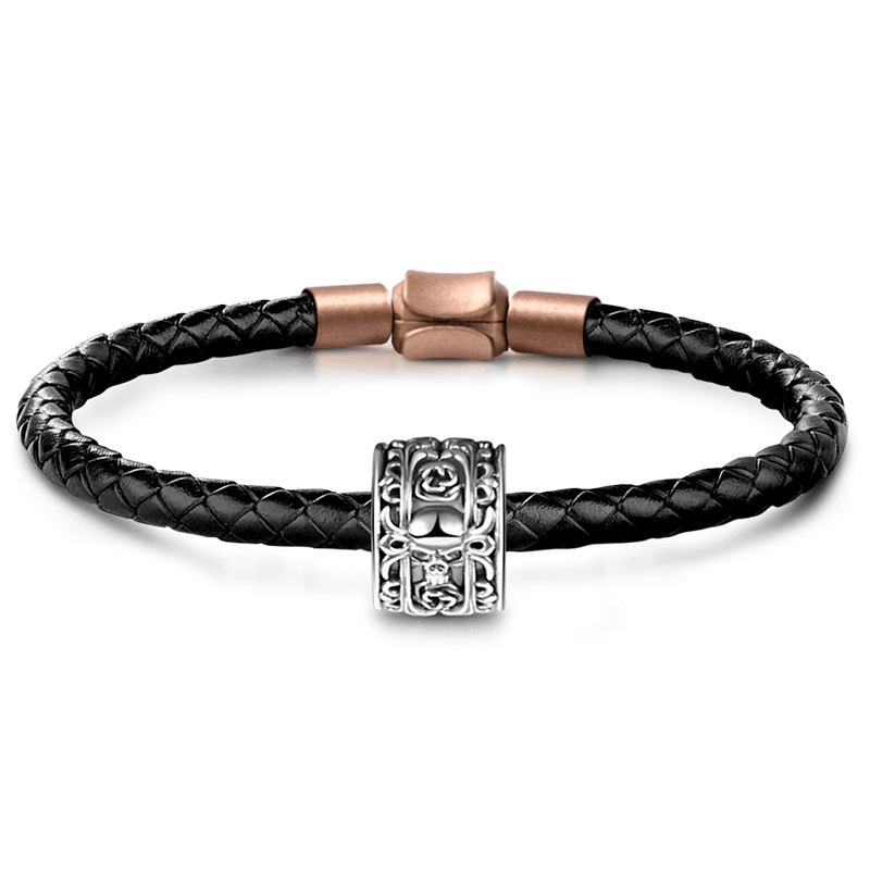 Skull & Rose Charm Bracelet