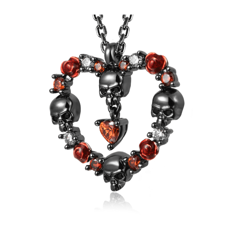 Rose & Skull Necklace