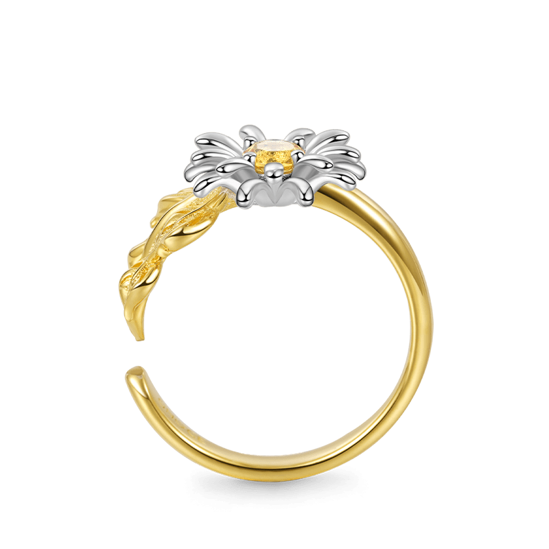 Adjustable Daisy Flower Ring