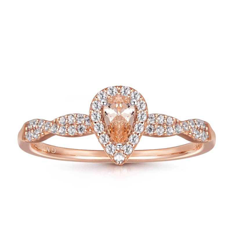 Twisted Teardrop Ring
