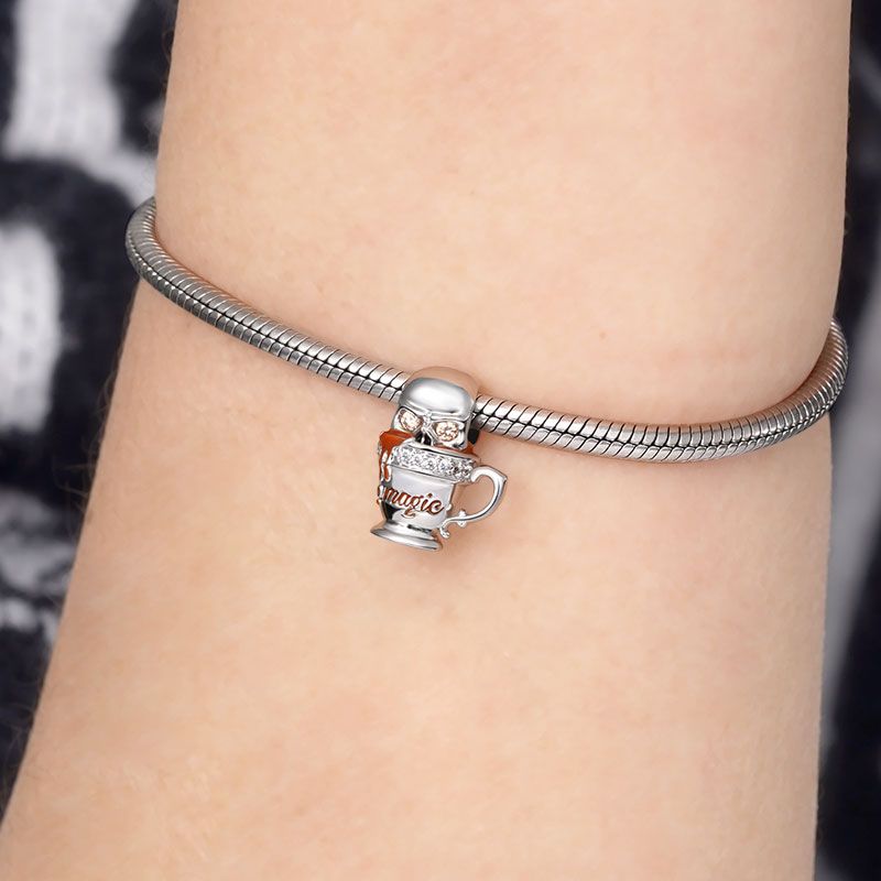 Skull In Coffee Cup Charm
