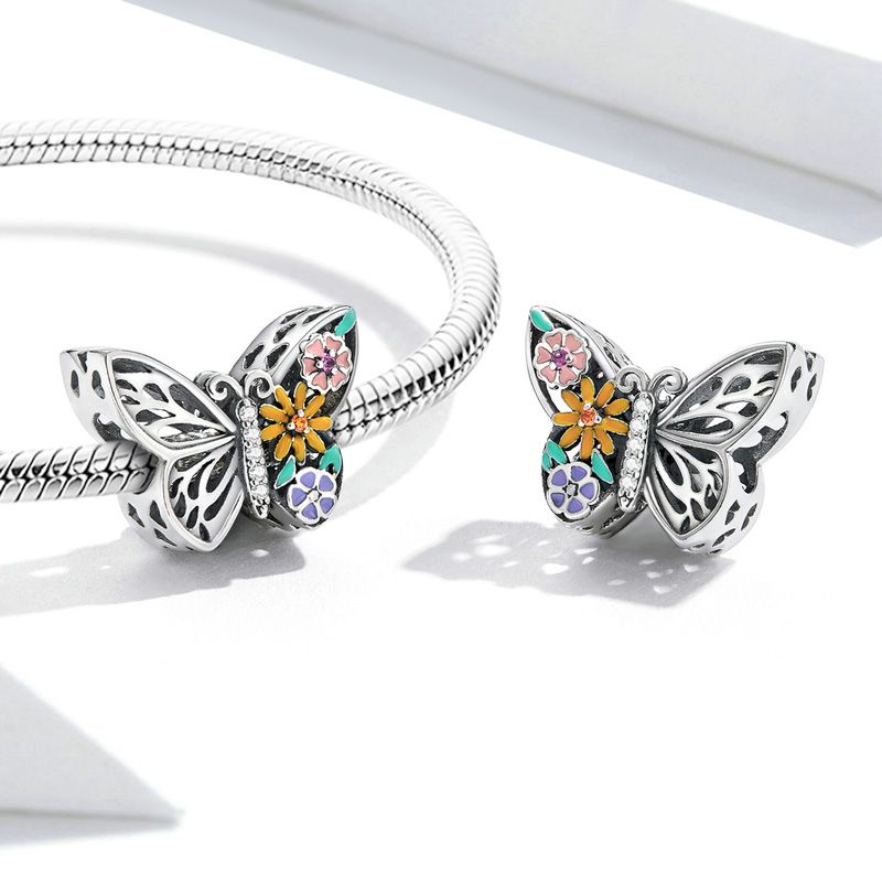 Butterfly Loves Flowers Charm