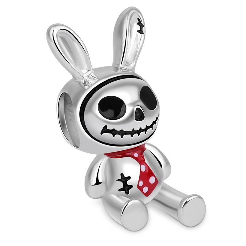 Skeleton Bunny Doll Charm