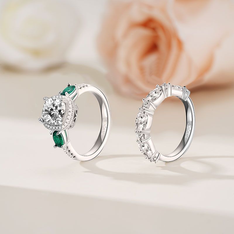 Square-cut Ring Set