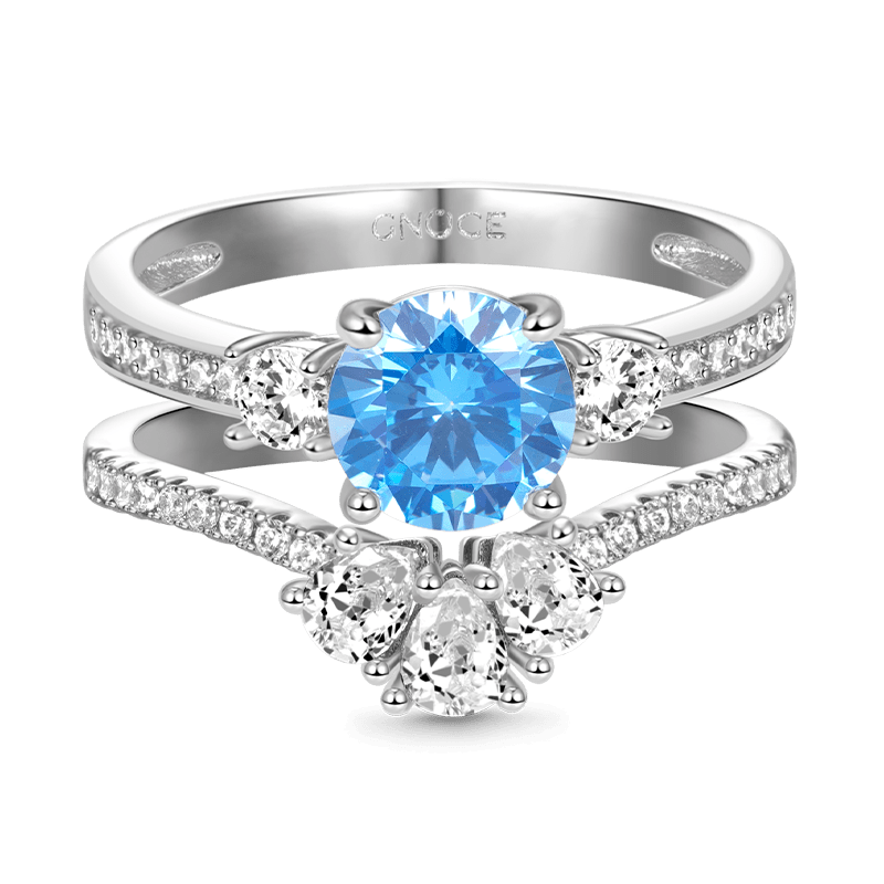 Round Wishbone Ring Set