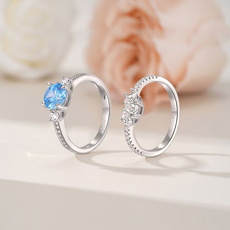 Round Wishbone Ring Set