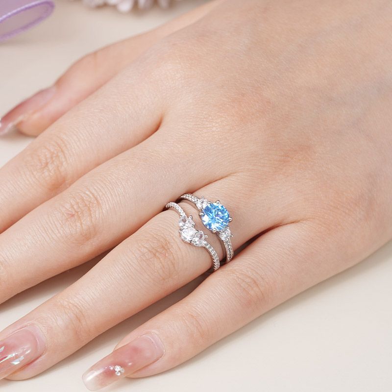 Round Wishbone Ring Set