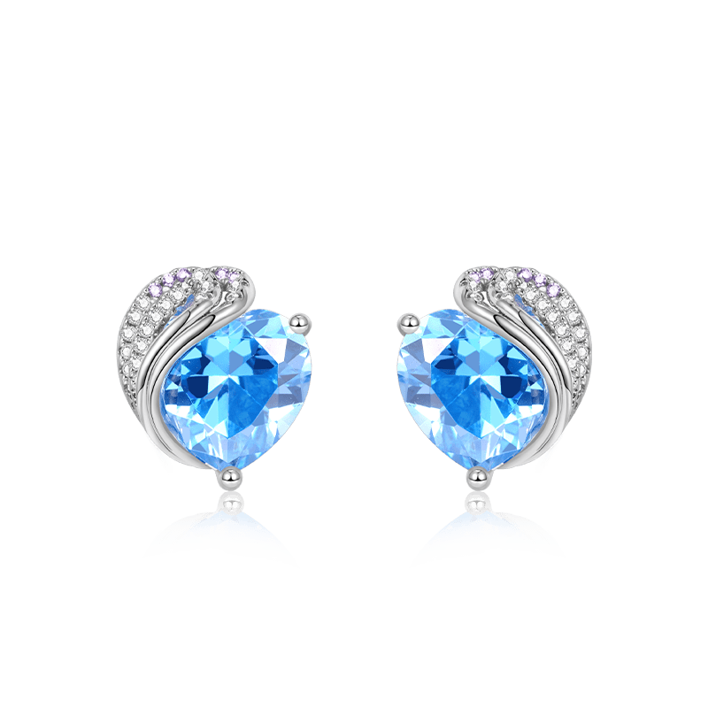 Knotted Heart Stud Earrings