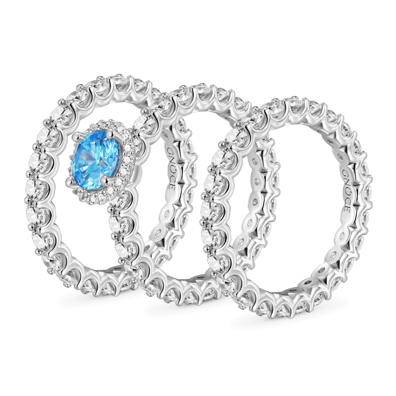 Round Cut Stackable Ring