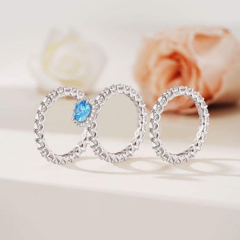 Round Cut Stackable Ring