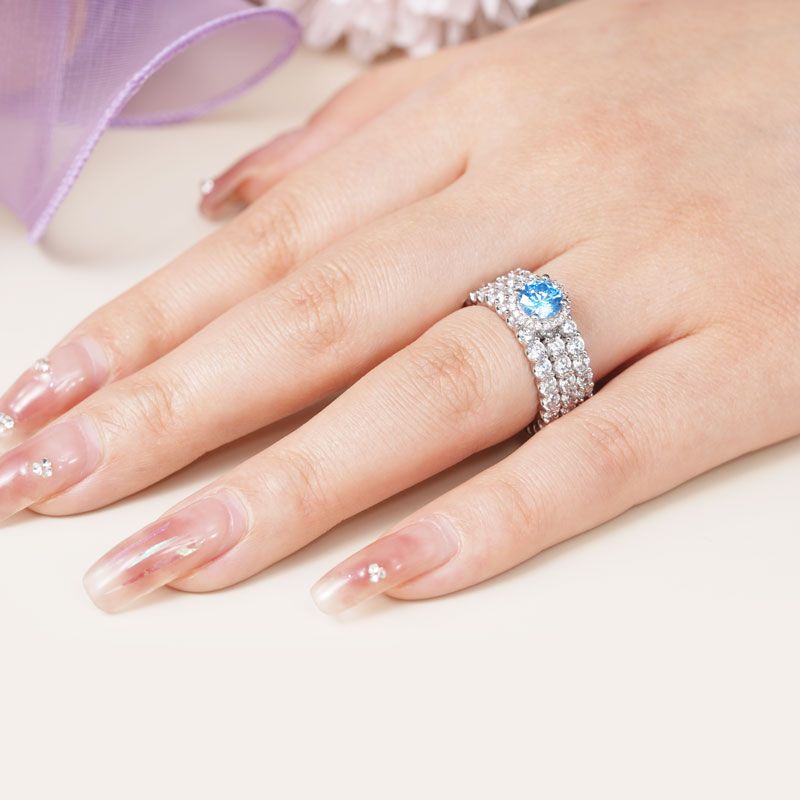 Round Cut Stackable Ring