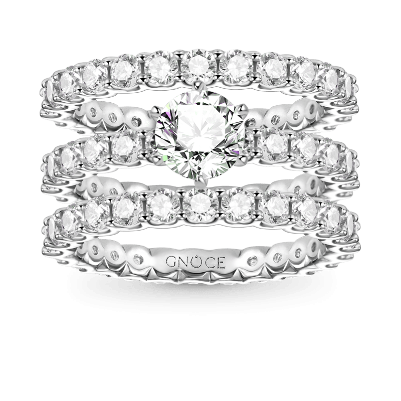 Round Cut Stackable Ring