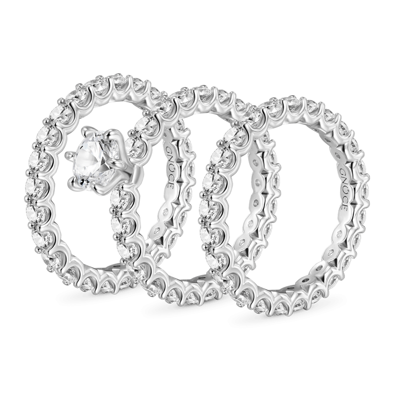 Round Cut Stackable Ring
