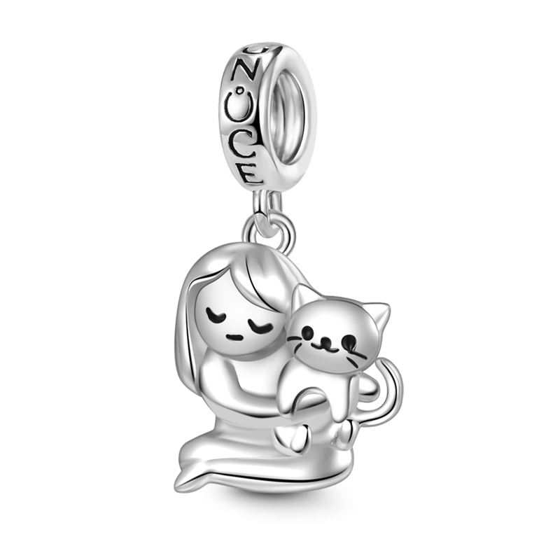 Girl & Cat Pendant