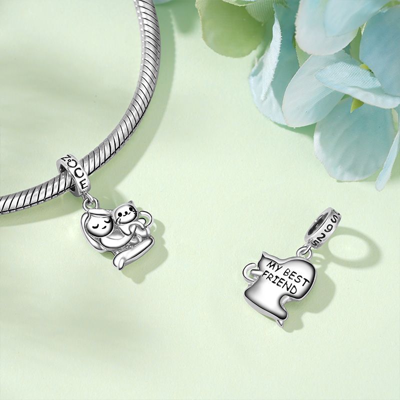 Girl & Cat Pendant