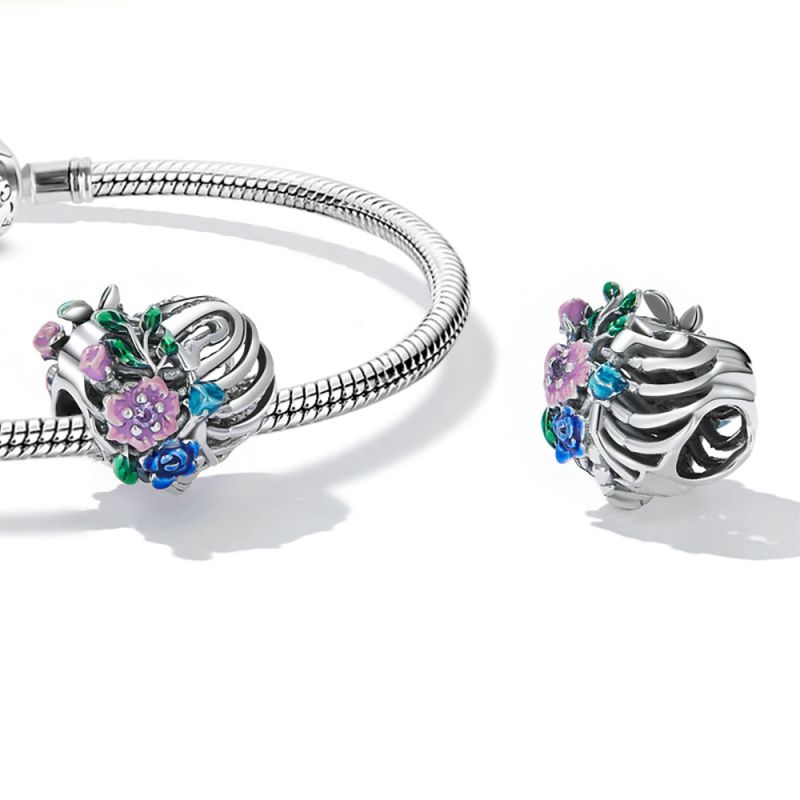 Heart Sternum Flower Charm