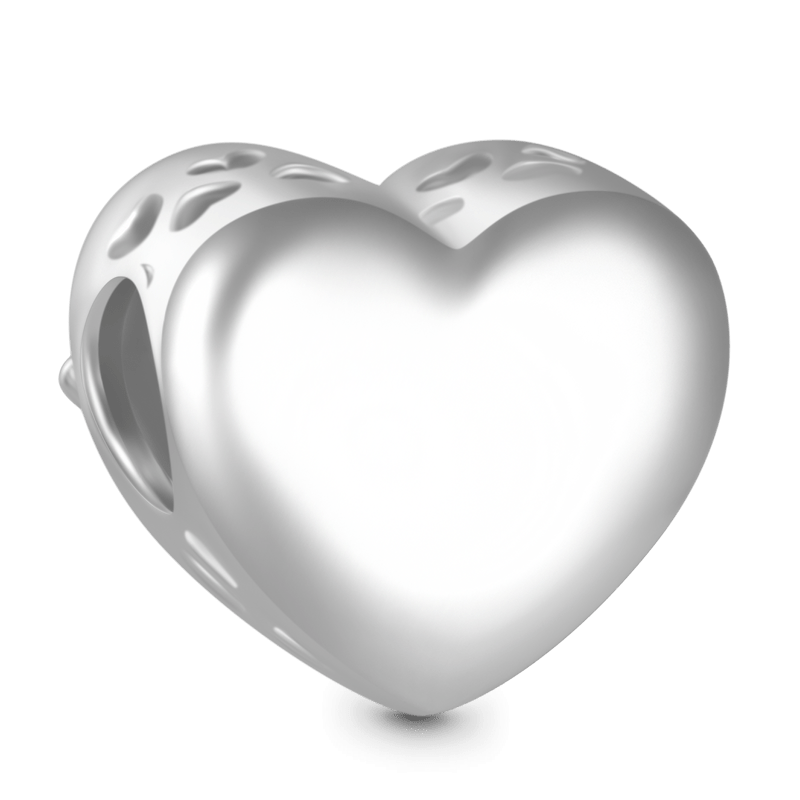Honey Bee Heart Charm